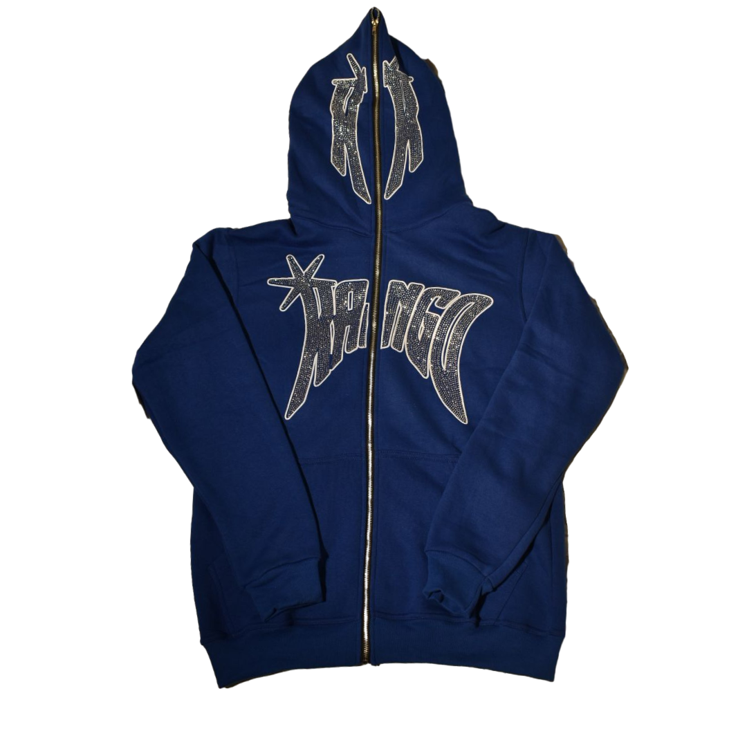 KANGO STAR FULL ZIP HOODIE(SAPPHIRE) - kangoclothing