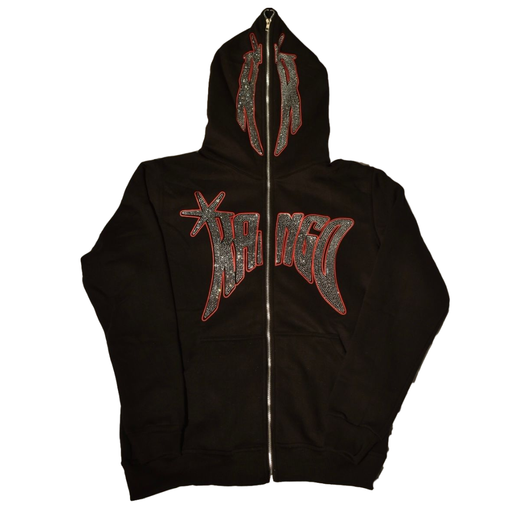 KANGO STAR FULL ZIP HOODIE(BLACK) - kangoclothing