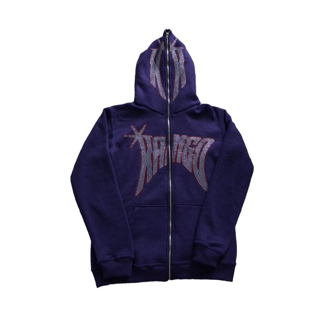 KANGO STAR FULL ZIP HOODIE(AMETHYST) - kangoclothing