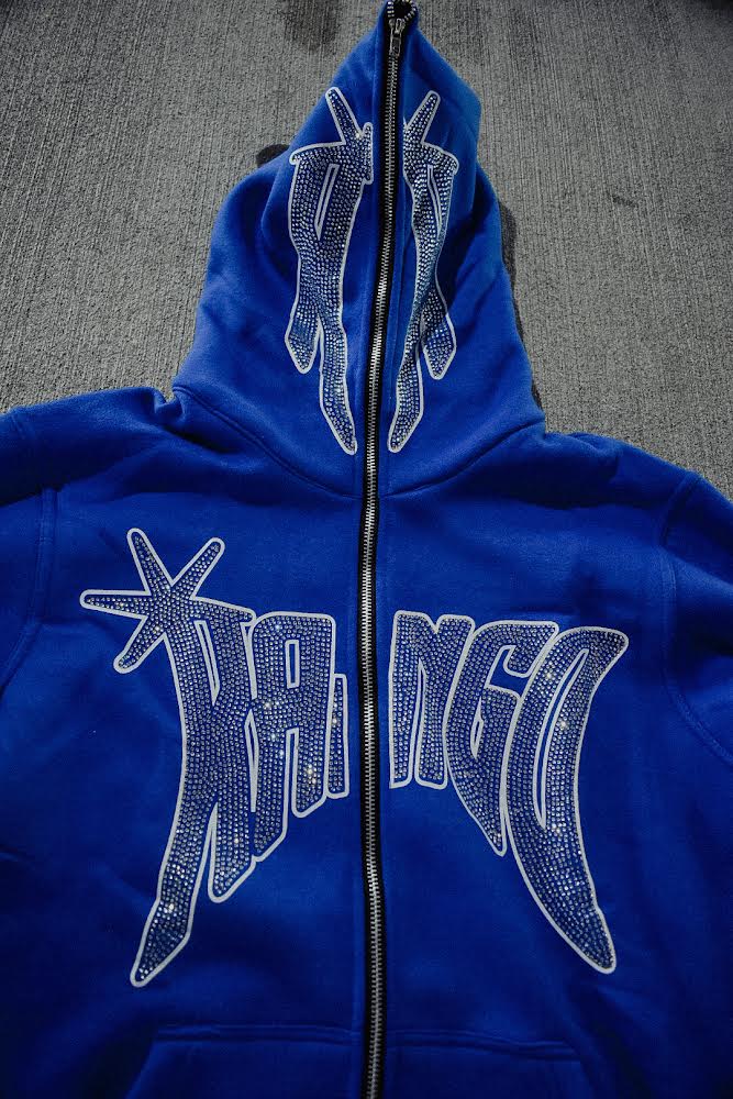 KANGO STAR FULL ZIP HOODIE(SAPPHIRE) - kangoclothing