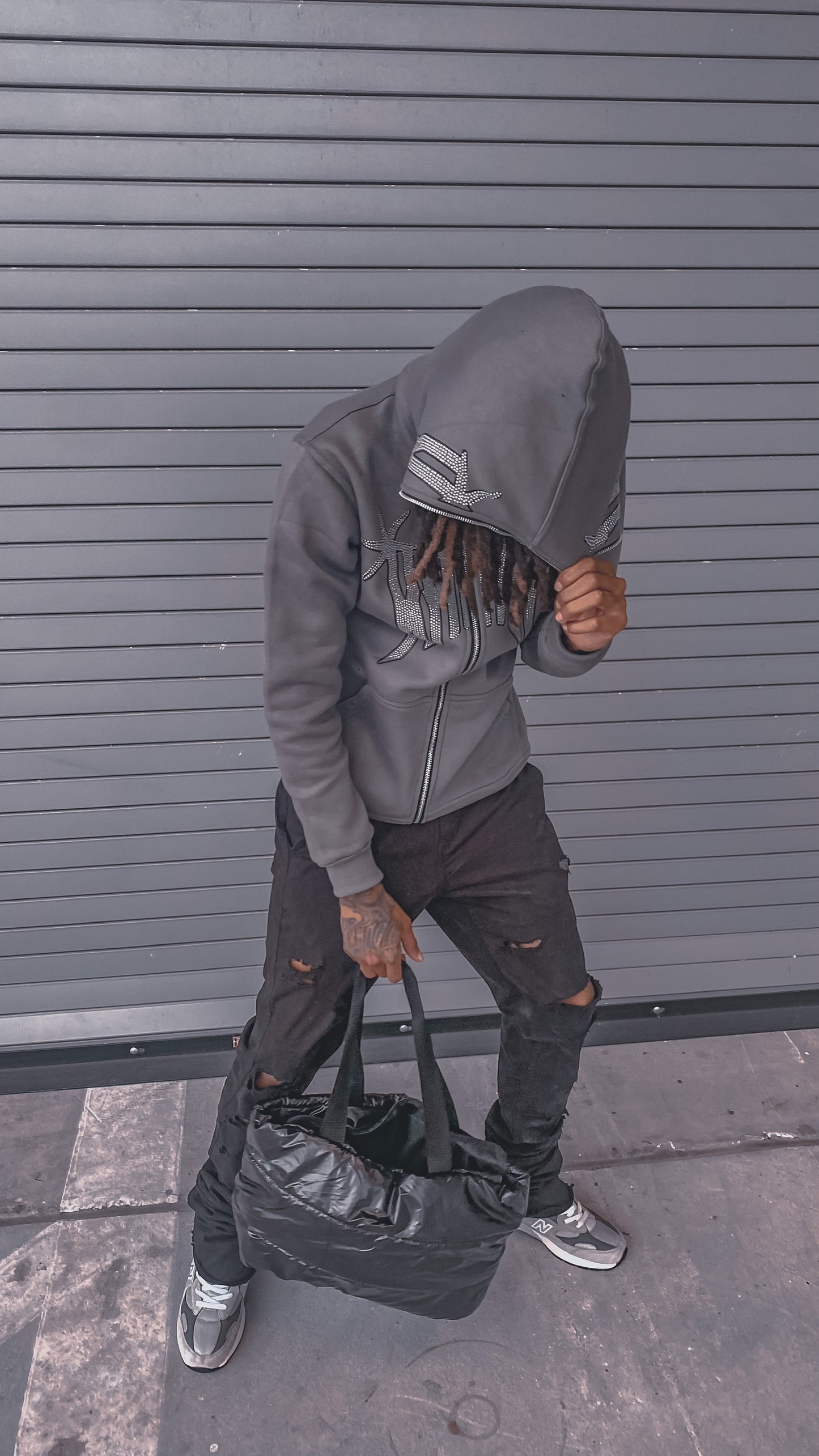 KANGO STAR FULL ZIP HOODIE(GRAPHITE) - kangoclothing