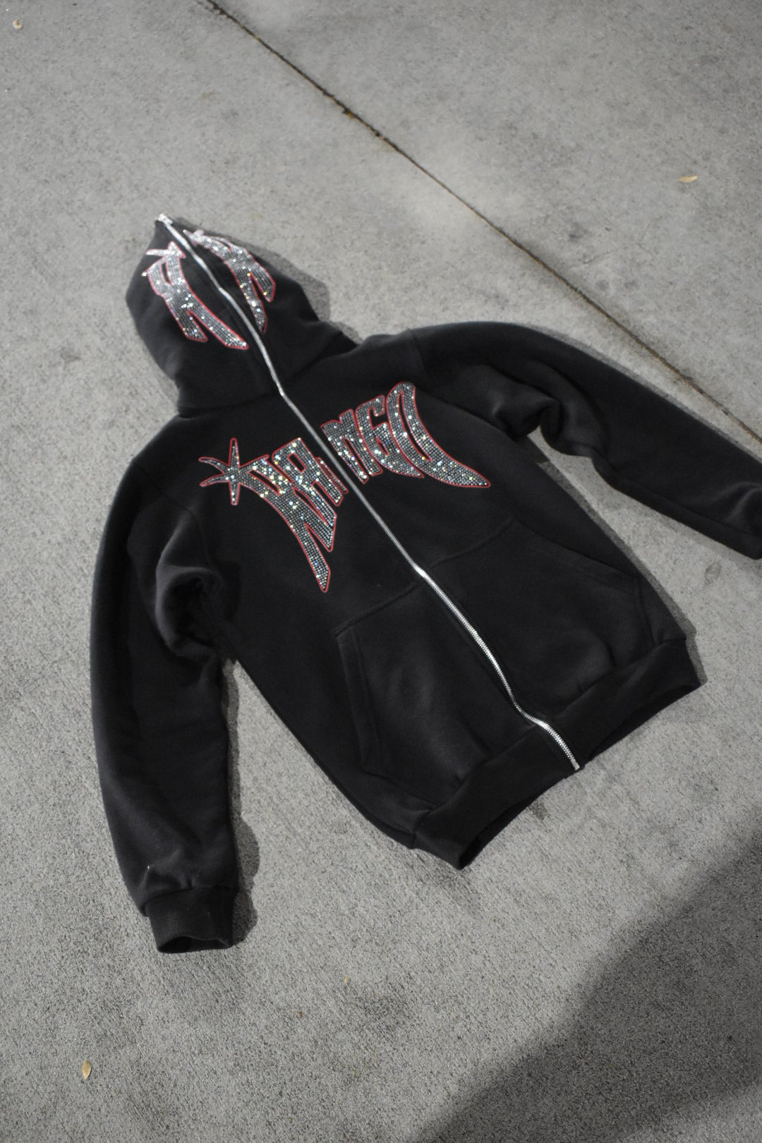 KANGO STAR FULL ZIP HOODIE(BLACK) - kangoclothing